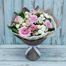 Букет цветов из:  Герберы, Альстромерии и Хризантемы #REPLACE_PRED# Уляпе