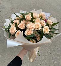 Букет Кремовые розы Латте в Уляпе