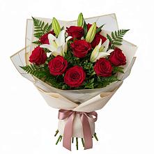 Букет цветов из:  Лилии и Розы #REPLACE_PRED# Уляпе