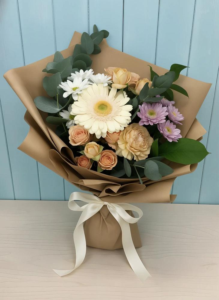 Букет цветов из: Герберы и Хризантемы в Уляпе