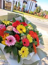 Букет цветов из:  Герберы #REPLACE_PRED# Уляпе