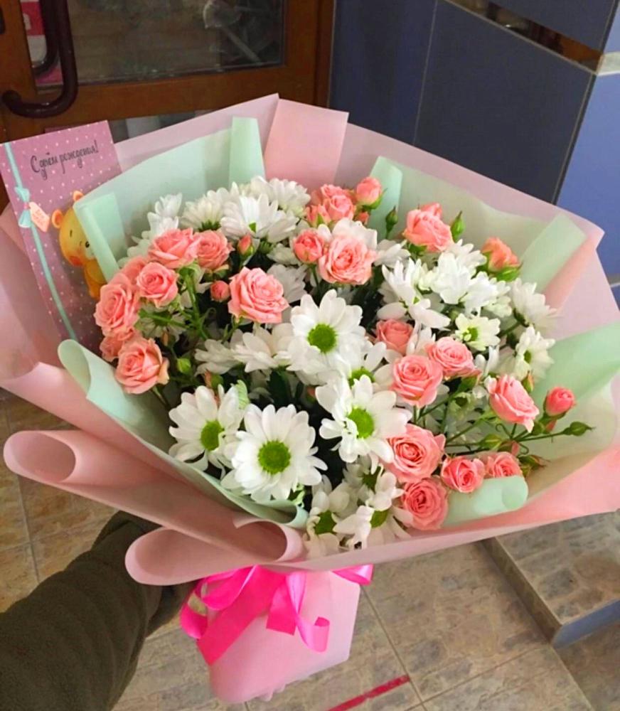 Букет цветов из: Розы и Хризантемы в Уляпе