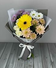 Букет цветов из:  Розы, Герберы и Хризантемы в Уляпе