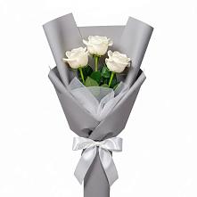 Букет 3 белые розы #REPLACE_PRED# Уляпе