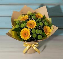 Букет цветов из:  Герберы и Хризантемы в Уляпе