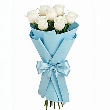 Букет 7 белых роз Проуд в Уляпе