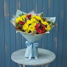 Букет цветов из:  Альстромерии и Хризантемы в Уляпе