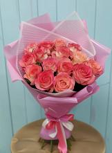 Букет 15 Розовых роз Равель в Уляпе