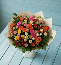 Букет Микс из разноцветных кустовых роз #REPLACE_PRED# Уляпе